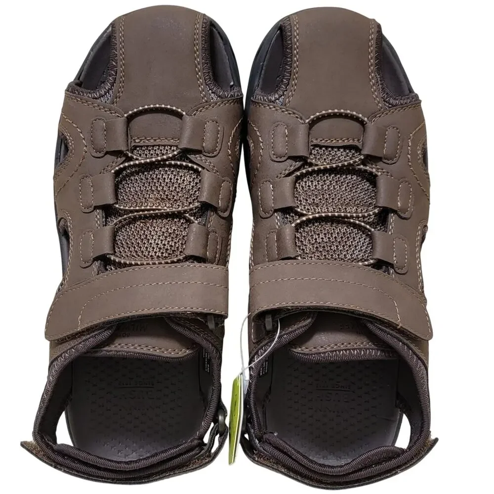 Nunn Bush Men Huck Sport Fisherman Closed Toe Sandals Size US 8M Brown